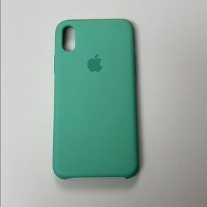 Apple iPhone XS silicone teal case
